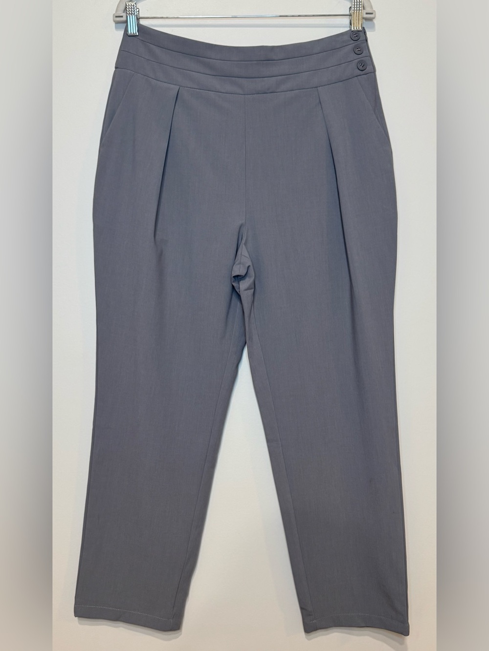 NEW CIDER Women’s Gray Tapered Trousers High Waist Lightweight Size L - Picture 1 of 9